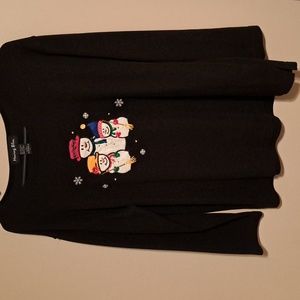 Moving Bleu Christmas Top.  Large